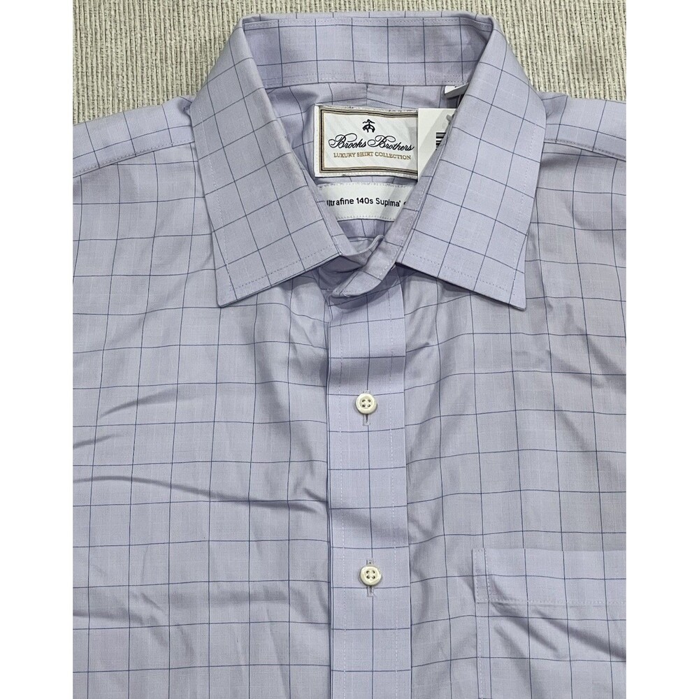 Brooks Brothers Shirt Mens Luxury Collection Ultrafine Supima Cotton Regent Fit